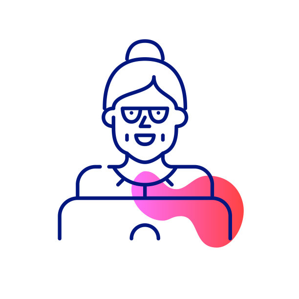 奶奶戴着眼镜在社交媒体上聊天图片下载