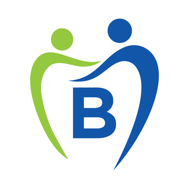 牙科诊所标志上字母b概念家族图片下载