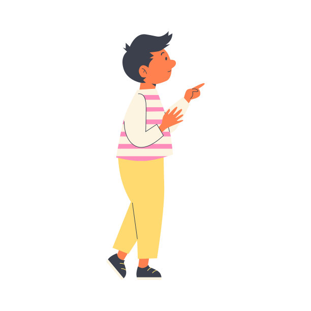 学校或幼儿园男孩卡通人物平图片下载