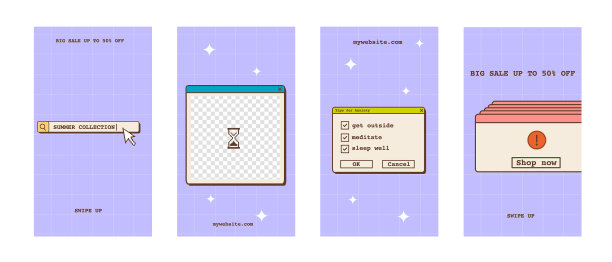 传统的社交媒体ig故事模板图片下载