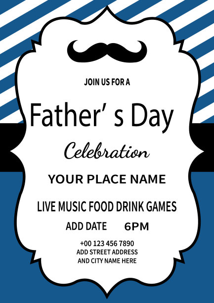 父亲日庆祝派对海报传单设计图片下载