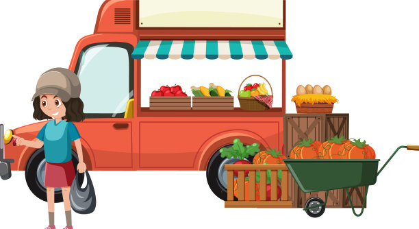 在跳蚤市场买蔬菜的女人图片下载