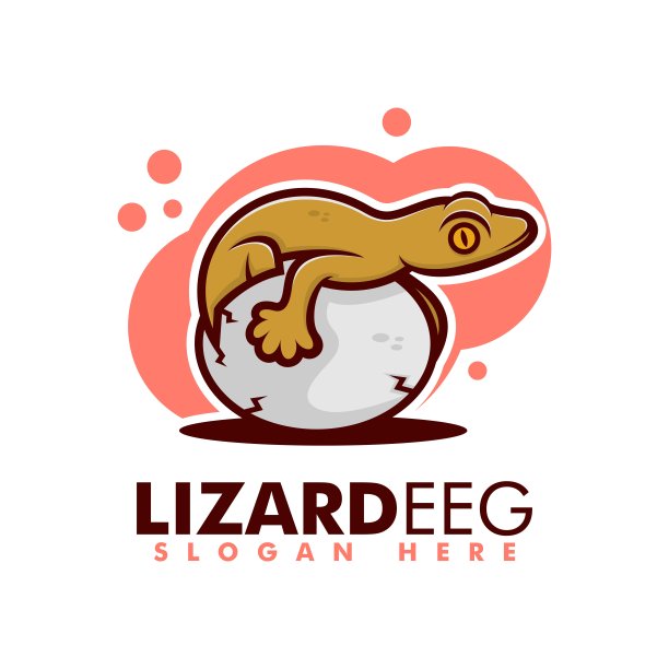 矢量插图蜥蜴蛋吉祥物卡通风格。图片下载