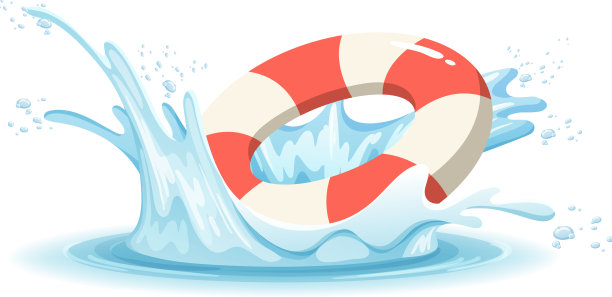 白色上有橡胶圈的水花图片下载