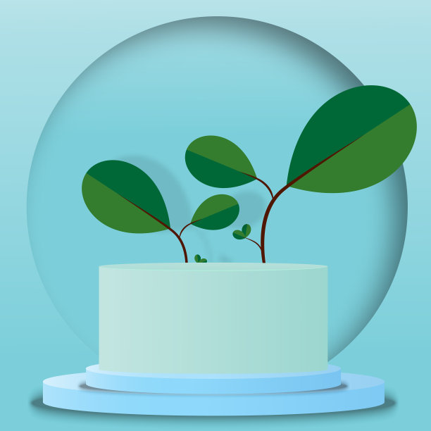 讲台上的绿色粉彩背景空产品图片下载