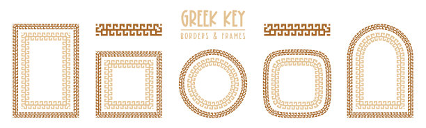 希腊关键框架和边界收集。装饰古代漫步图片下载