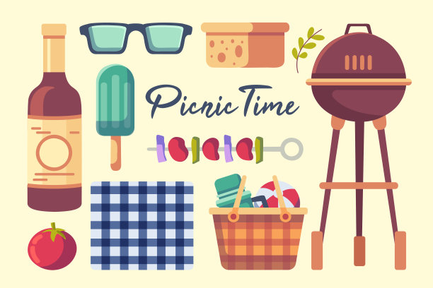 烧烤野餐套装图片下载
