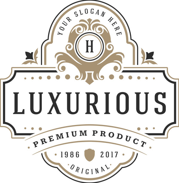 豪华标志模板对象的标志类型或图片下载