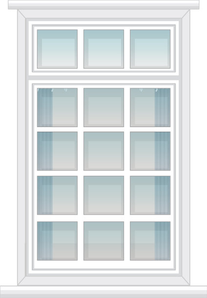 窗户:用于公寓或房屋外立面的窗户图片下载