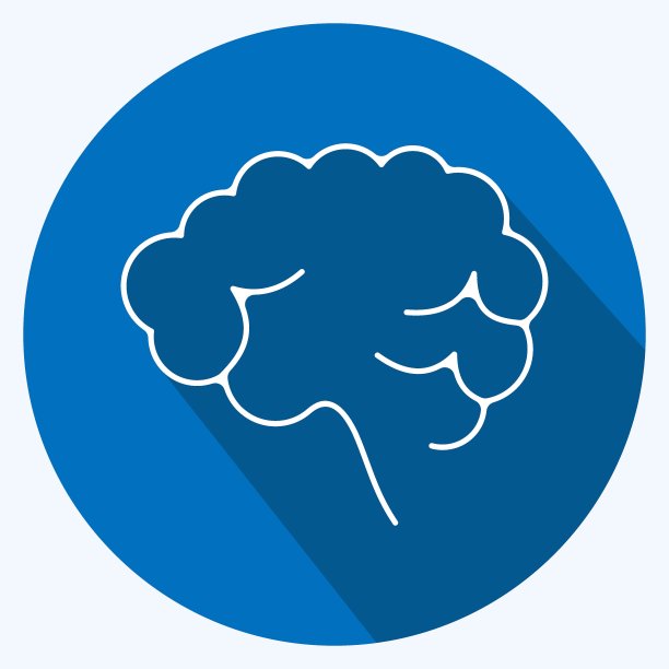 图标头脑风暴。适用于启动符号。长长的阴影风格。简单的设计可编辑。设计模板向量。简单的说明图片下载