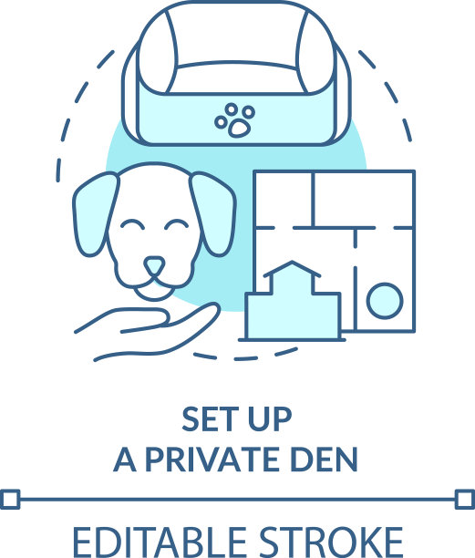 树立私人书房绿松石概念图标图片下载