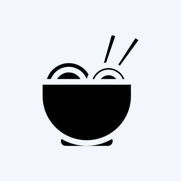 图标拉面。适合日语的符号。字形风格。简单的设计可编辑。设计模板向量。简单的说明图片下载