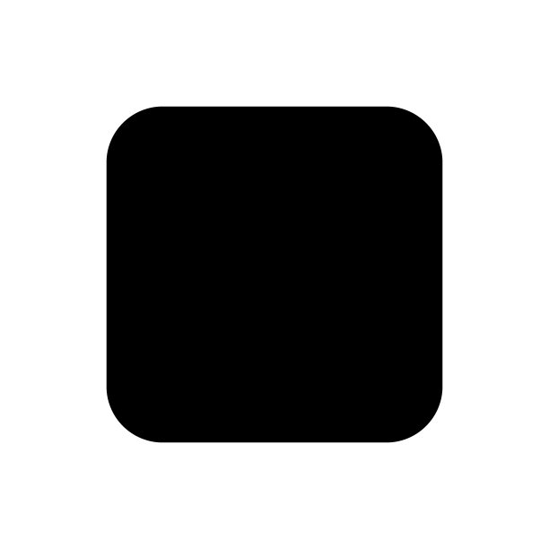 停止按钮黑色字形ui图标图片下载