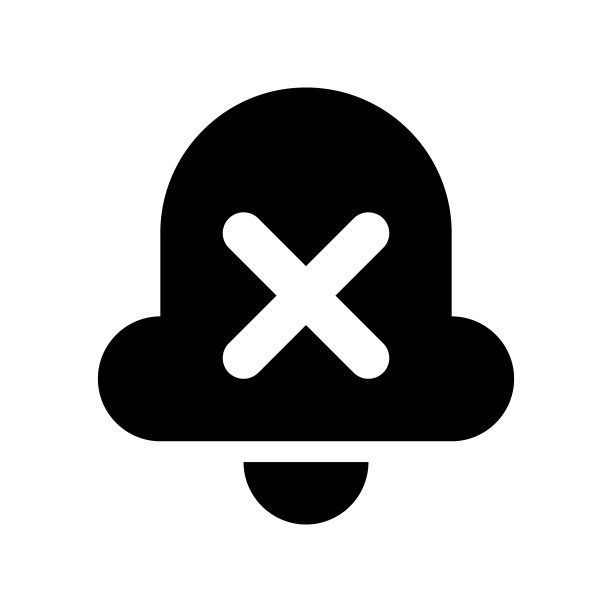 静音通知黑色UI图标图片下载