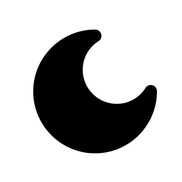 夜间模式黑色字形ui图标图片下载
