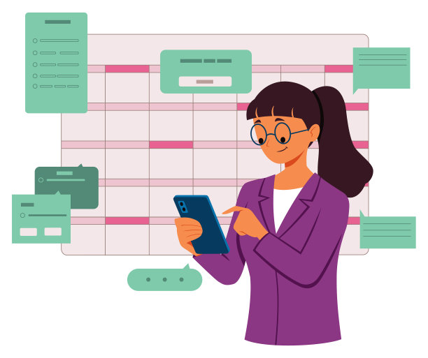 商务女性计划日历图片下载