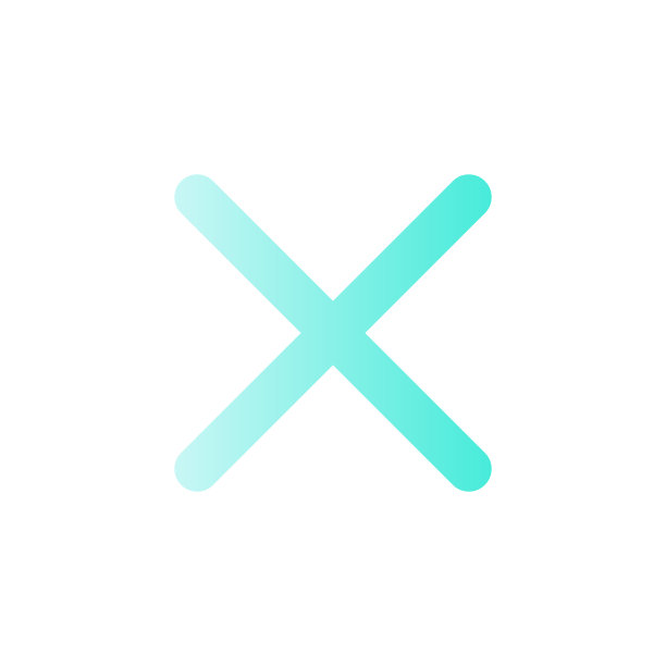 扁平渐变色UI十字标记图标图片下载