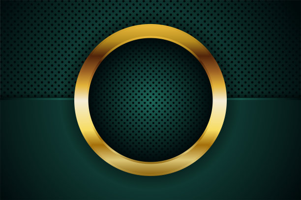 抽象奢华的深绿色重叠层与金色线条图片下载