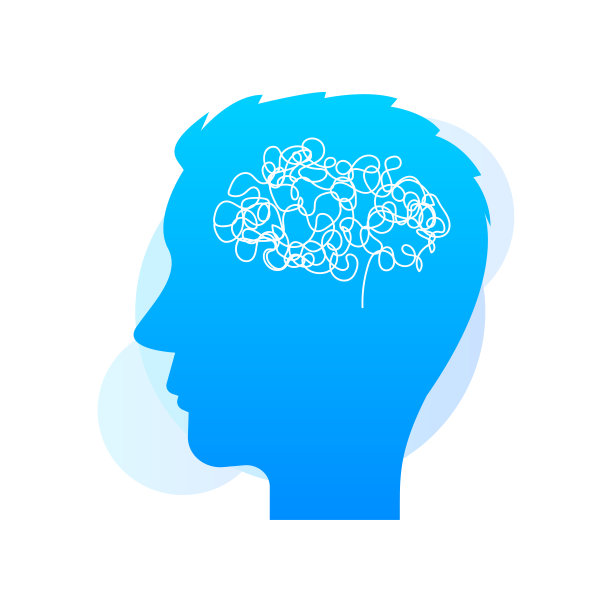 压力，精神障碍，抑郁不快乐。矢量插图。图片下载