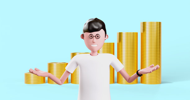 3d人工作努力和成功。图片下载