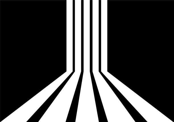 黑白线条透视背景图片下载