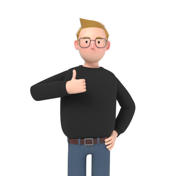 一个有自己风格的男人会喜欢手工制作。3 d渲染。图片下载