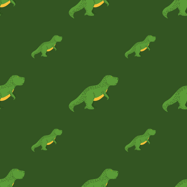 无缝图案可爱的霸王龙恐龙背景图片下载