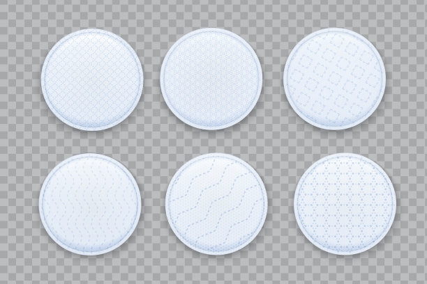 逼真的棉垫与不同的纹理图片下载