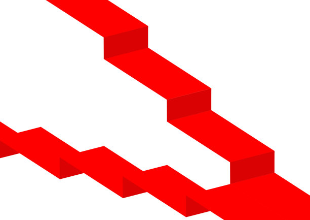 抽象红色形状的3D插图图片下载