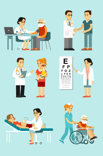 集医生和病人的不同情况图片下载