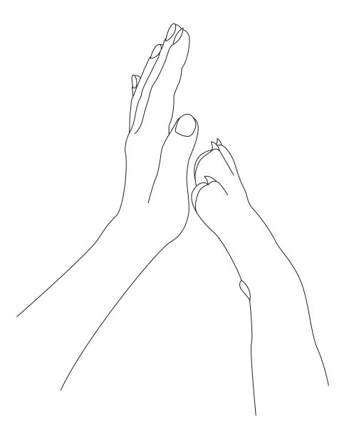 女人的手和狗的爪子。友谊图片下载