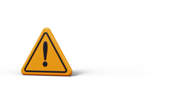 警告标志。三维渲染图片下载