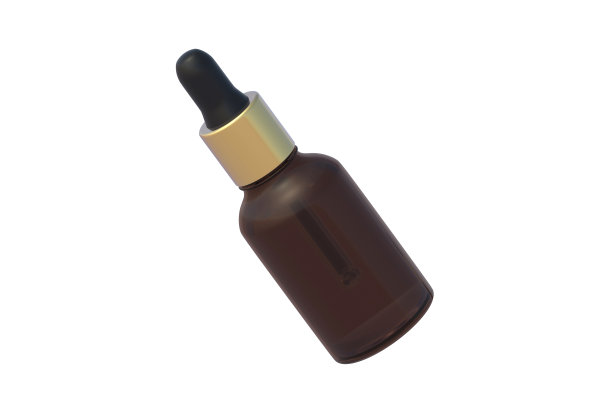 带移液管的化妆品瓶在白色背景上隔离。三维渲染图片下载