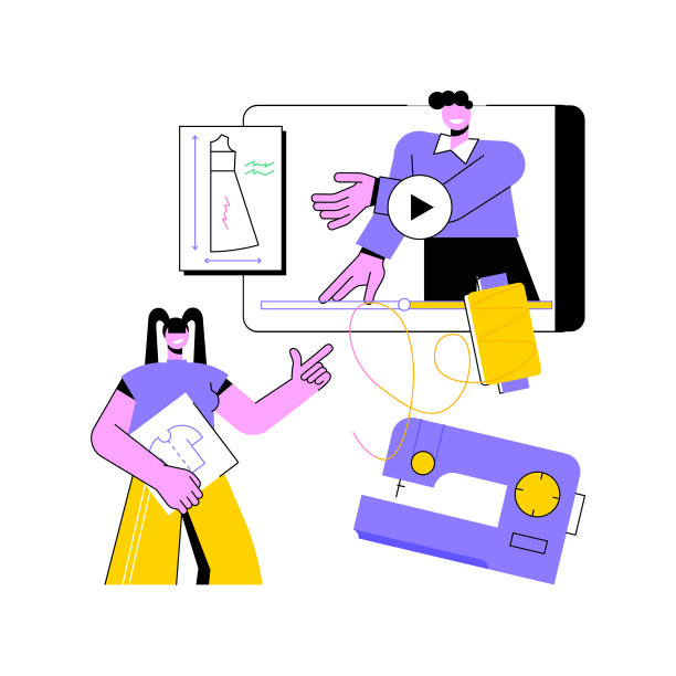 缝纫课抽象概念图片下载