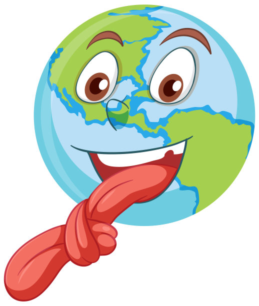 用顽皮的表情孤立地球图片下载