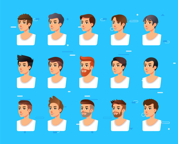 设定型男发型等距不同图片下载