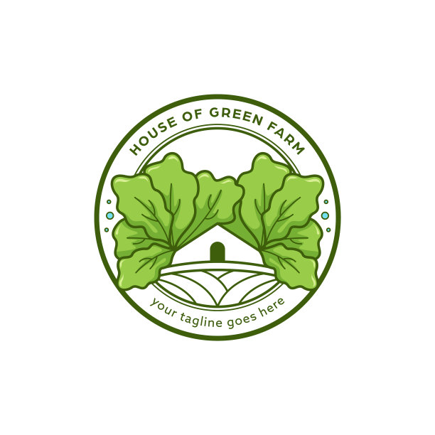 农场之家农业标志图标圆形图片下载