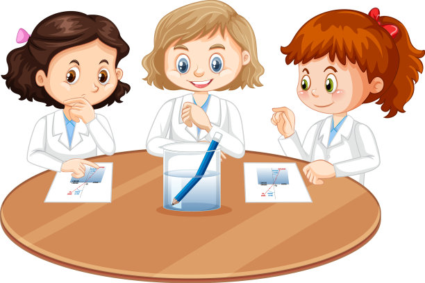 做折射实验的学生图片下载