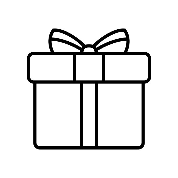 礼物盒图标。向量孤立的元素。圣诞礼物图标插图矢量符号。令人惊喜的线性设计。股票向量。图片下载