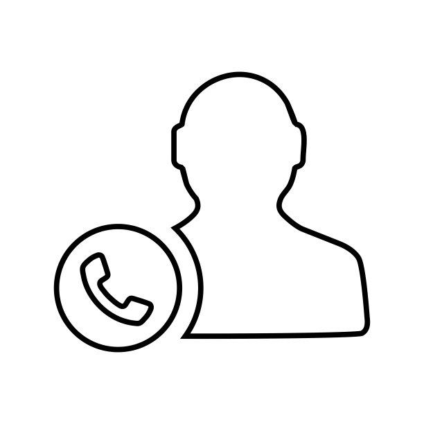接线员、呼叫、拨号、联系线路图标。轮廓向量。图片下载