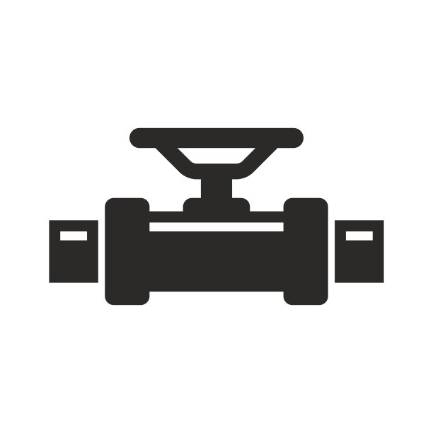 天然气管道图标。管道阀门。图片下载