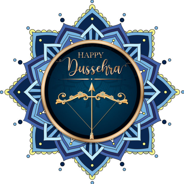 快乐的杜塞赫拉节日海报设计图片下载