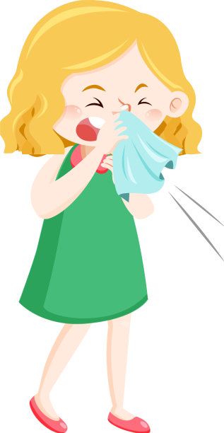 白底的女孩感冒了图片下载