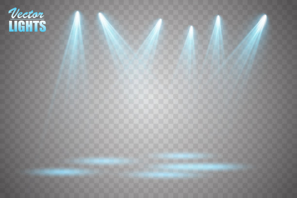 向量的聚光灯。现场。光的效果。发出光的效果。矢量插图。图片下载