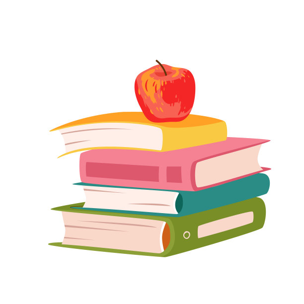 一堆五颜六色的书和课本从图片下载