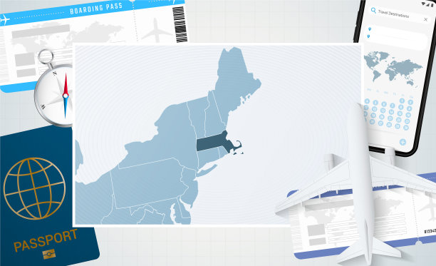 马萨诸塞州之旅，带着一张地图图片下载