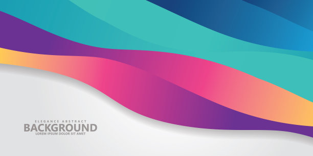 抽象的背景与波浪风格和动态的色彩效果图片下载
