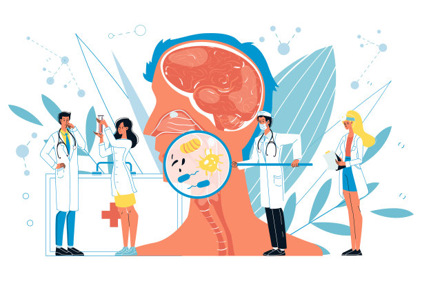 医生团队检查和治疗病人的咽喉图片下载