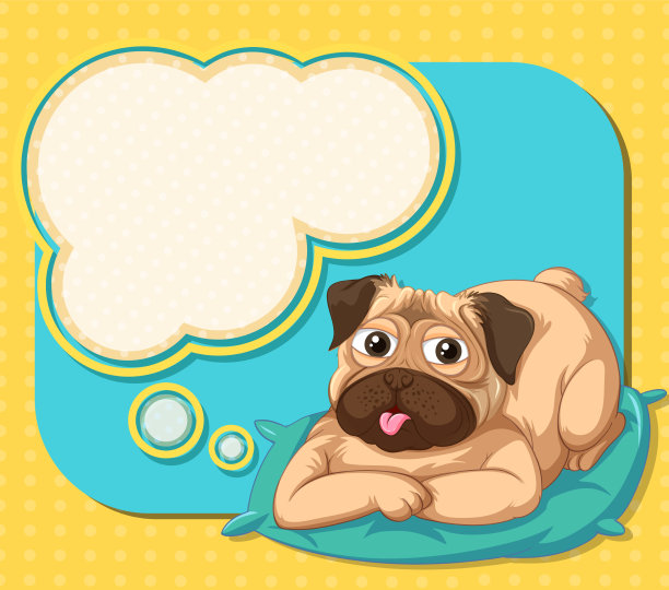 一个有狗的镜框，上面有一个空的标注图片下载