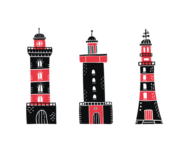 灯塔一组灯塔图片下载